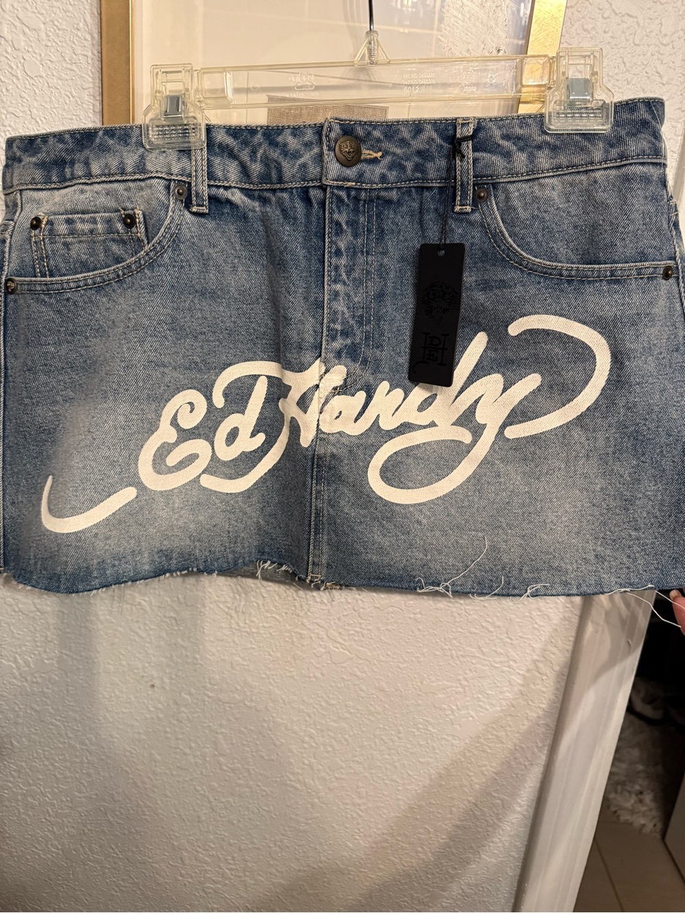 Women’s Ed hardy denim mini skirt